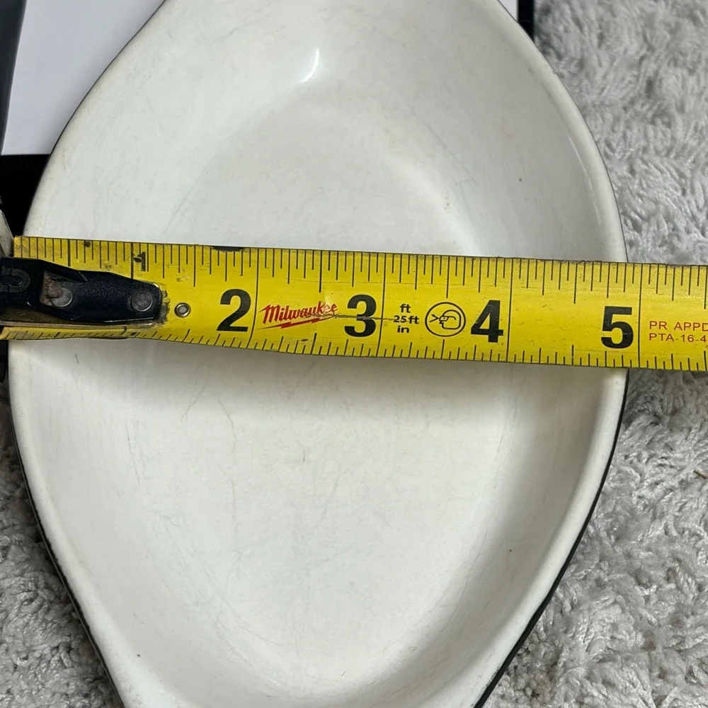 HF Coors Black Velvet 528 Au Gratin Dishes Set of 2 Black White Stoneware USA
